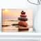 Designart - Stones Pyramid on Sand Symbolizing Zen - Landscape Canvas Art Print